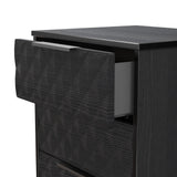 Harlequin 5 Drawer Bedside Table with Black Hairpin Legs