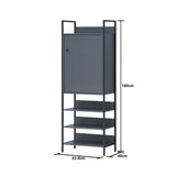 Zahra Storage Cabinet in Dark Grey