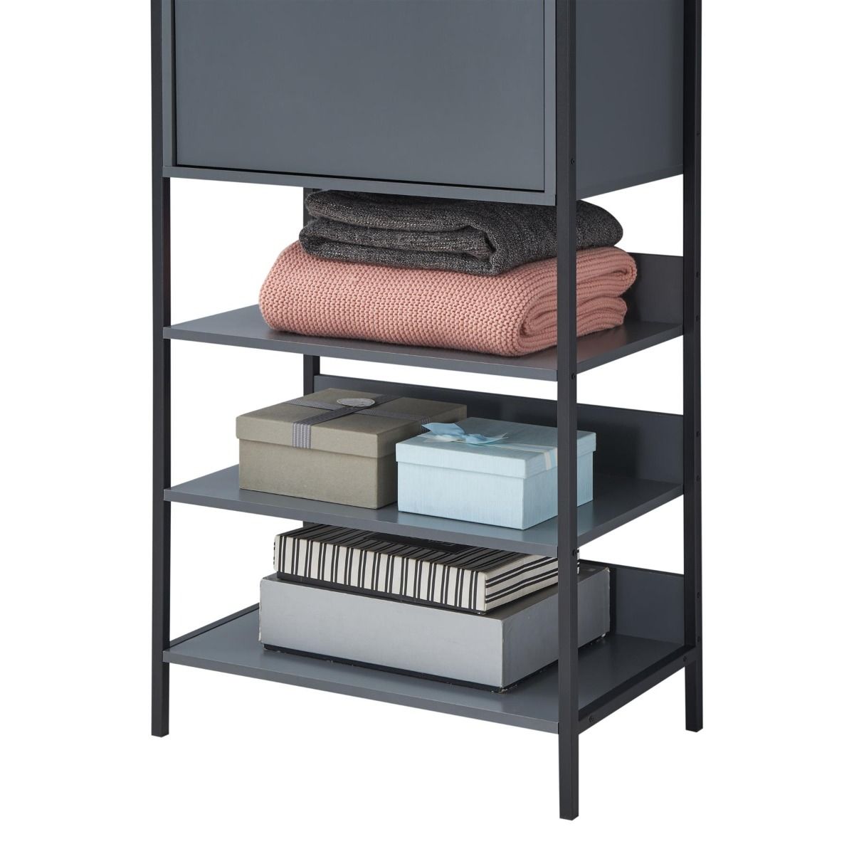 Zahra Storage Cabinet in Dark Grey