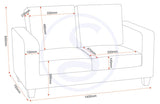 Tempo 2 Seater Fabric Sofa - Seconique