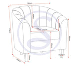 Tempo Fabric Tub Chair - Seconique