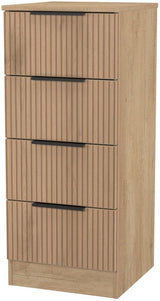 Java 4 Drawer Bedside Table