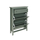 Garrucha Sage Green 2 Door 1 Drawer Shoe Cabinet