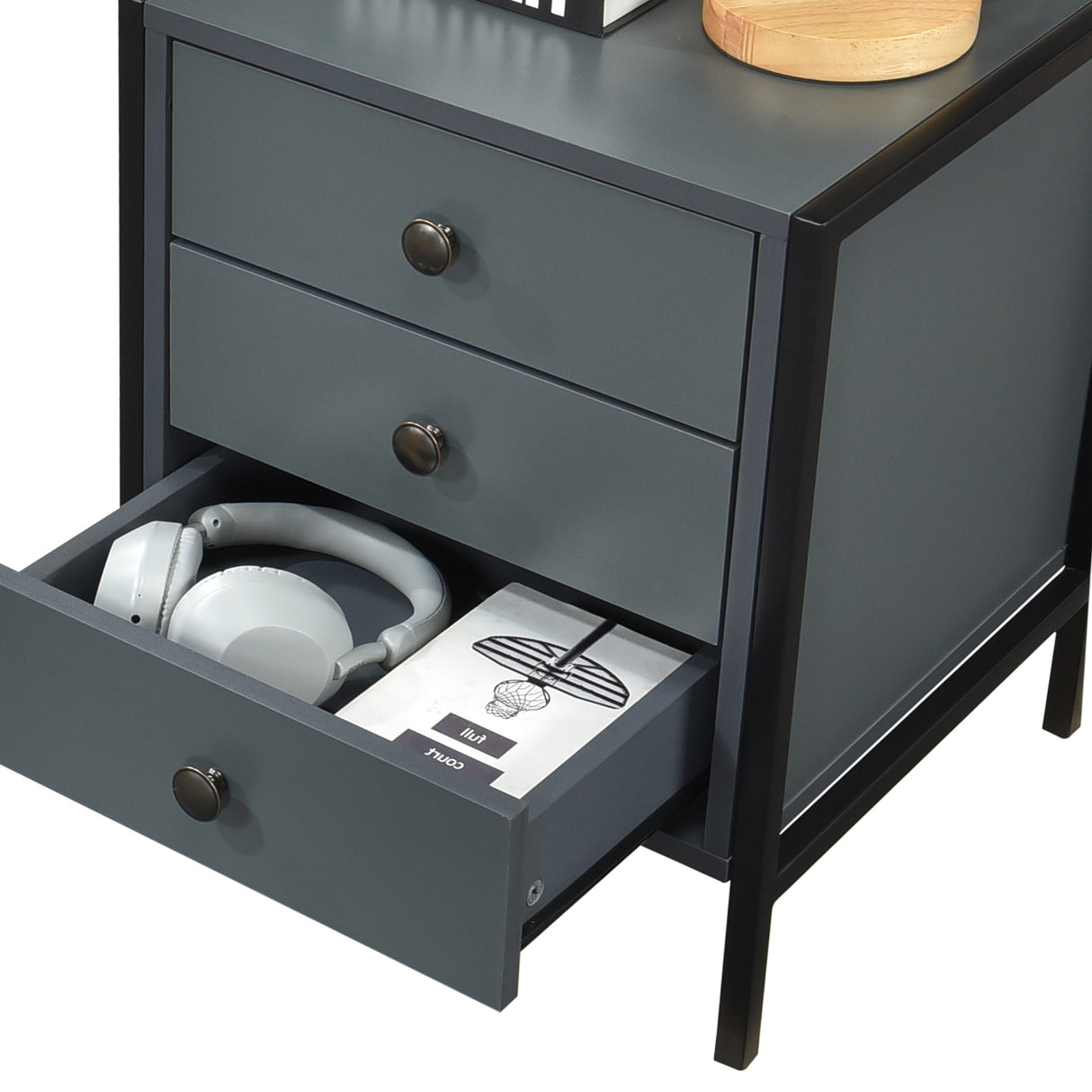 Alva 3 Drawer Bedside Table