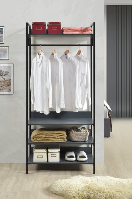 Alva Open Wardrobe with 4 Shelves