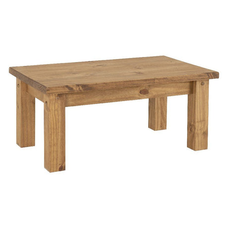 Tortilla Distressed Waxed Pine Coffee Table - Seconique