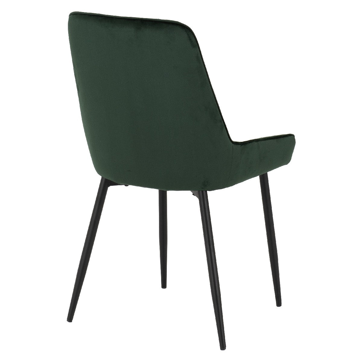 Treviso Industrial Dining Set with 4 Velvet Avery Chairs - Seconique