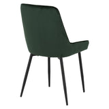 Treviso Industrial Dining Set with 4 Velvet Avery Chairs - Seconique