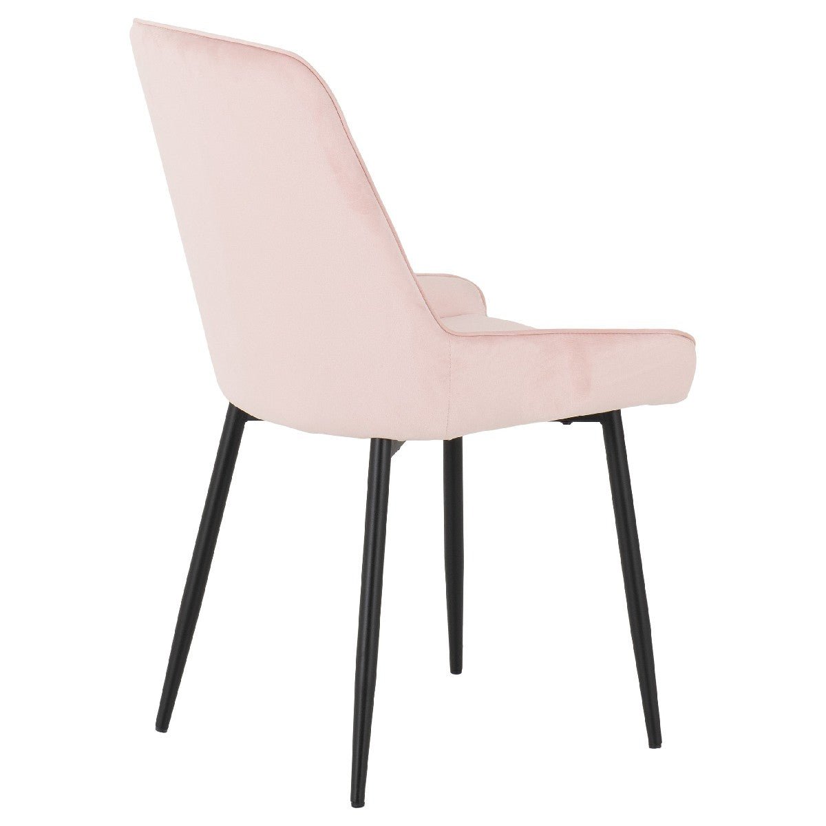 Treviso Industrial Dining Set with 4 Velvet Avery Chairs - Seconique