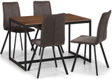 Tribeca Dining Table & 4 Monroe Chairs - Julian Bowen