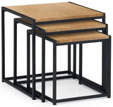 Tribeca Metal Frame Nest of 3 Tables - Julian Bowen
