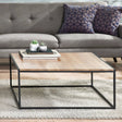 Tribeca Metal Frame Square Coffee Table - Julian Bowen