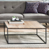 Tribeca Metal Frame Square Coffee Table - Julian Bowen