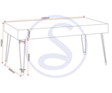 Troy Chunky Coffee Table with Hairpin Legs - Seconique