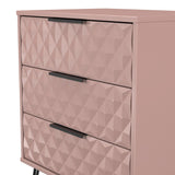 Harlequin 3 Drawer Midi Chest with Black Hairpin Legs