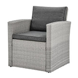 Two Tone Rattan Garden 5 Piece Sofa Dining Set - TGC