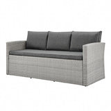Two Tone Rattan Garden 5 Piece Sofa Dining Set - TGC