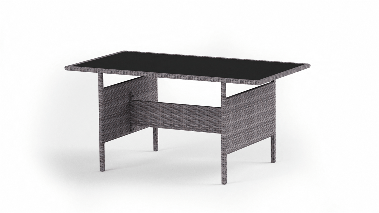 Two Tone Rattan Garden Corner Sofa Dining Set - TGC