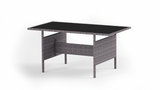 Two Tone Rattan Garden Corner Sofa Dining Set - TGC