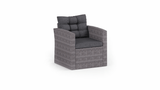 Two Tone Rattan Garden Corner Sofa Dining Set - TGC