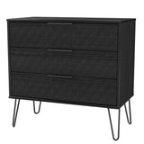 Harlequin 3 Drawer Chest with Black Hairpin Legs