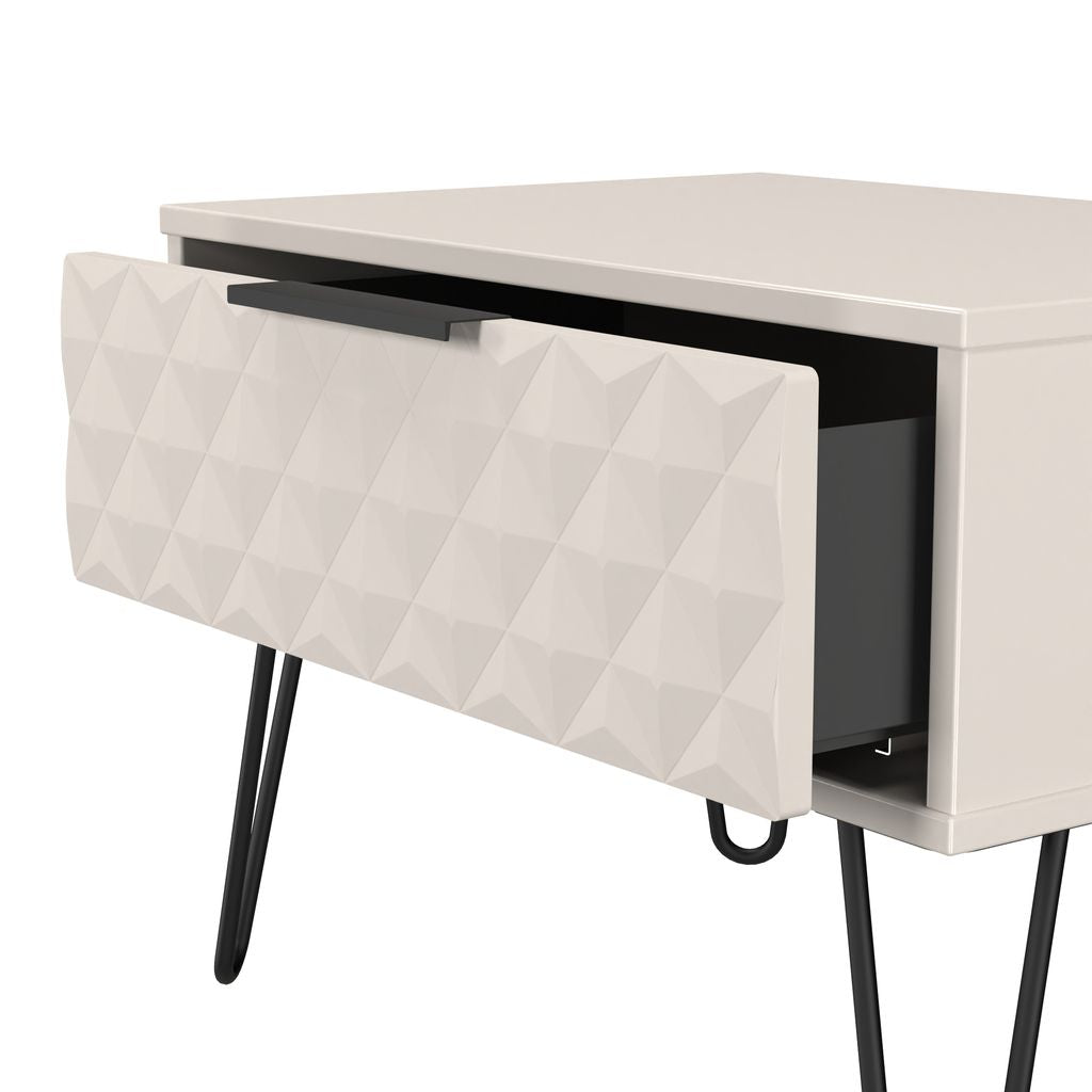 Harlequin 1 Drawer Midi Chest with Black Hairpin Legs