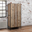 Urban Rustic Industrial 2 Door Wardrobe - Birlea