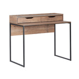 Urban Rustic Industrial 2 Drawer Office Desk - Birlea