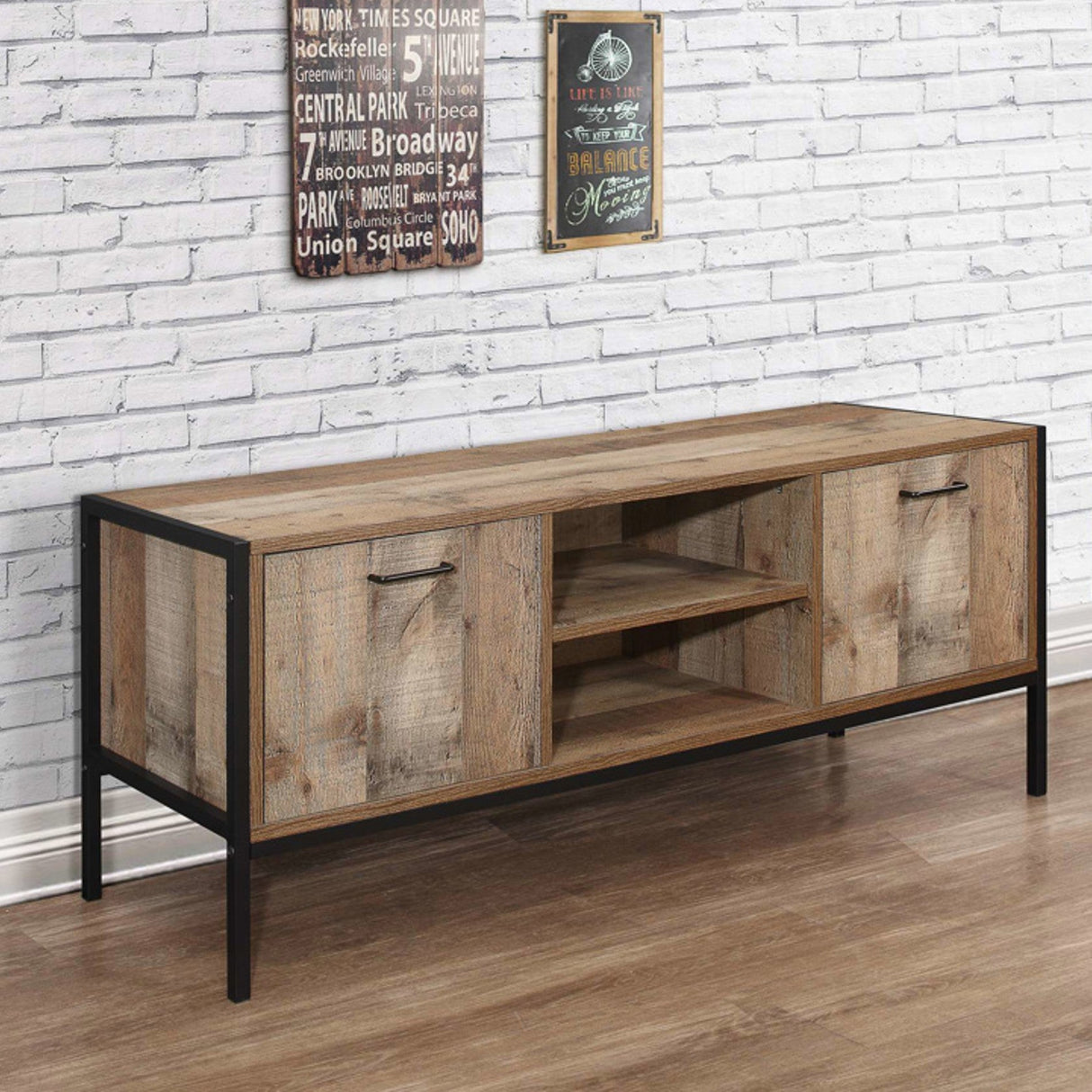 Urban Rustic Industrial TV Unit - Birlea