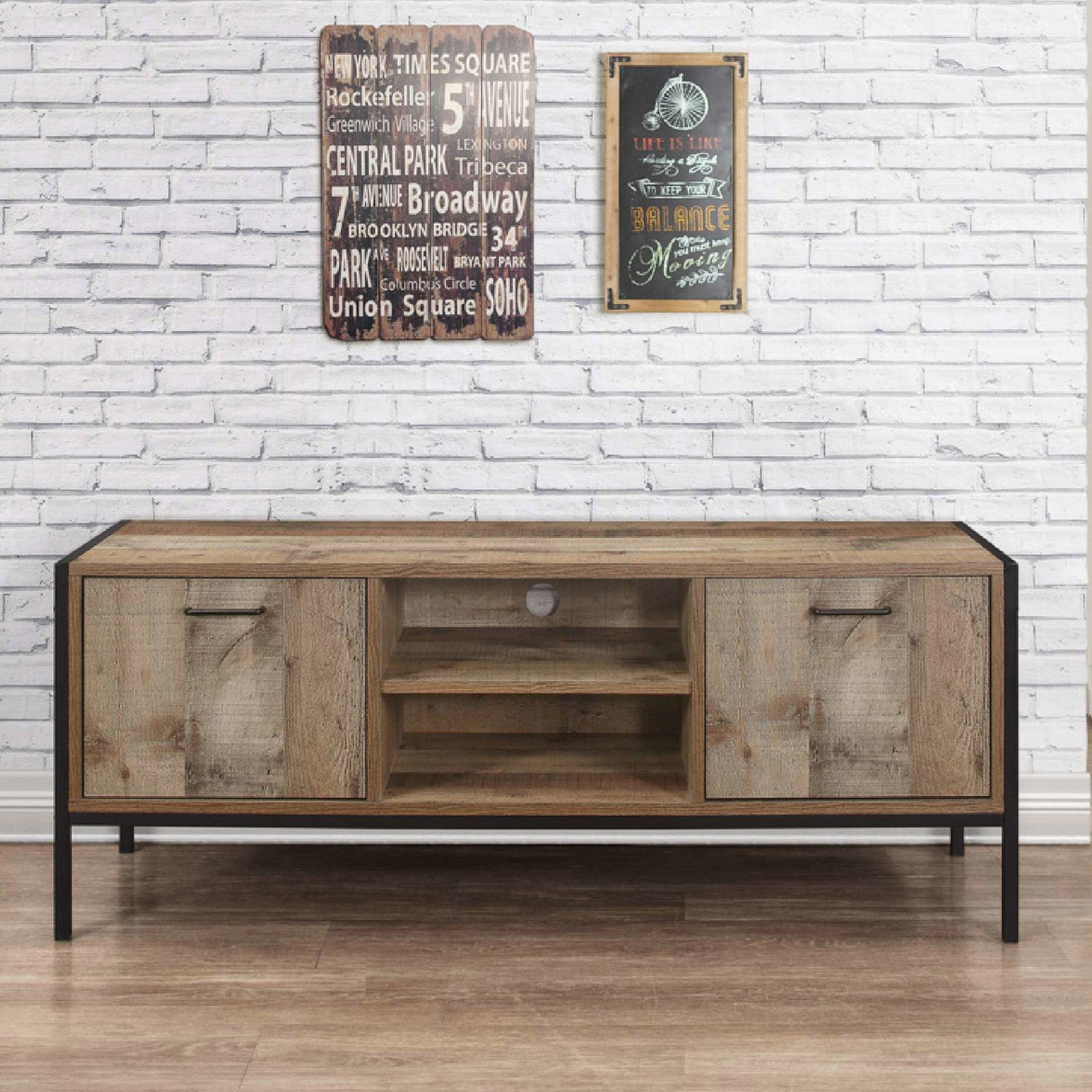 Urban Rustic Industrial TV Unit - Birlea