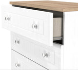 Vienna 4 Drawer Chest with Oak Top