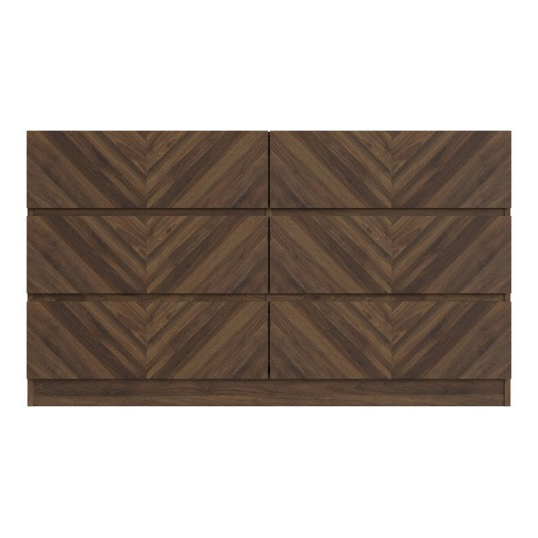 Catania Herringbone 6 Drawer Chest