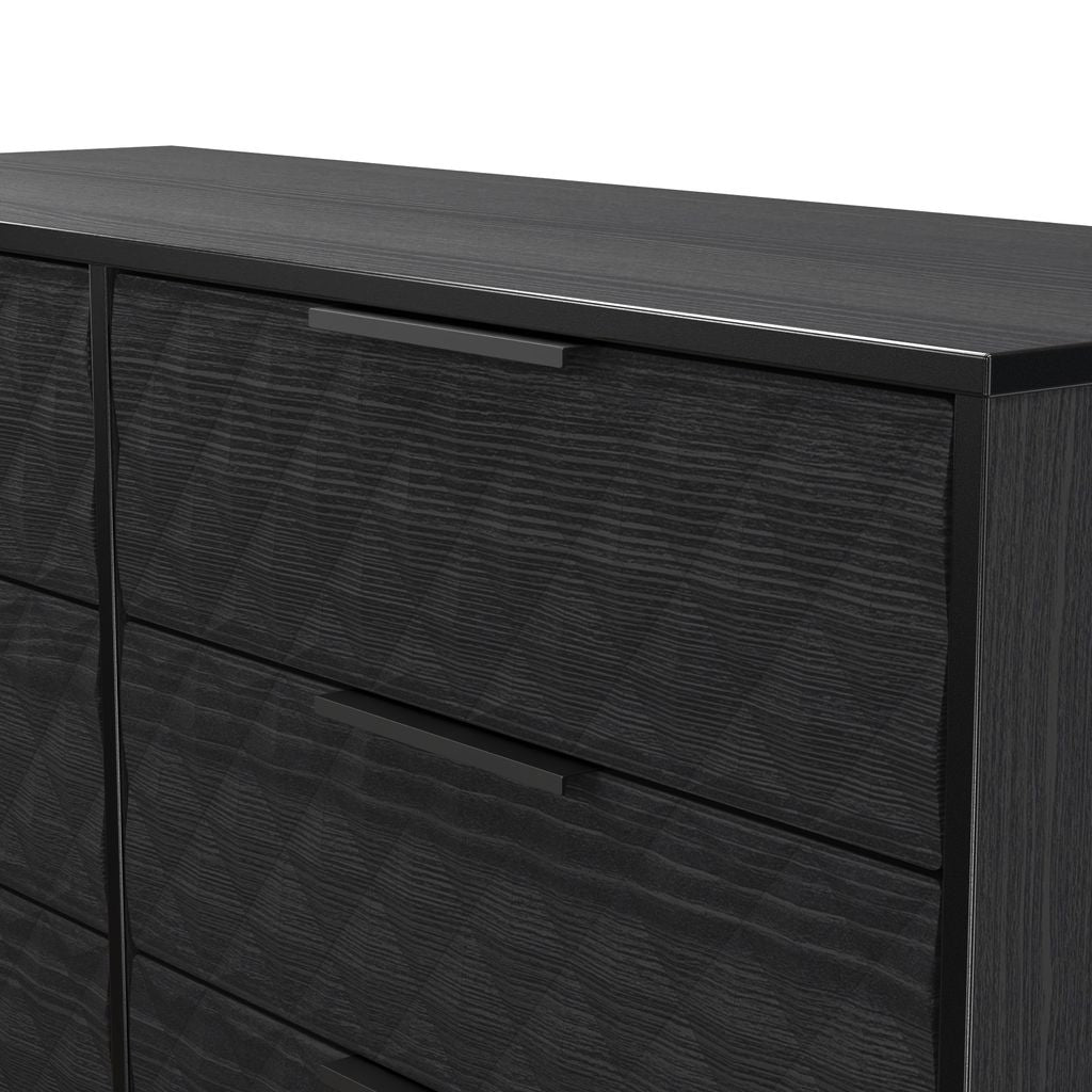 Harlequin 6 Drawer Chest with Black Hairpin Legs