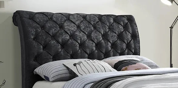 Venice Crushed Velvet Chesterfield Bed Frame - Time Living