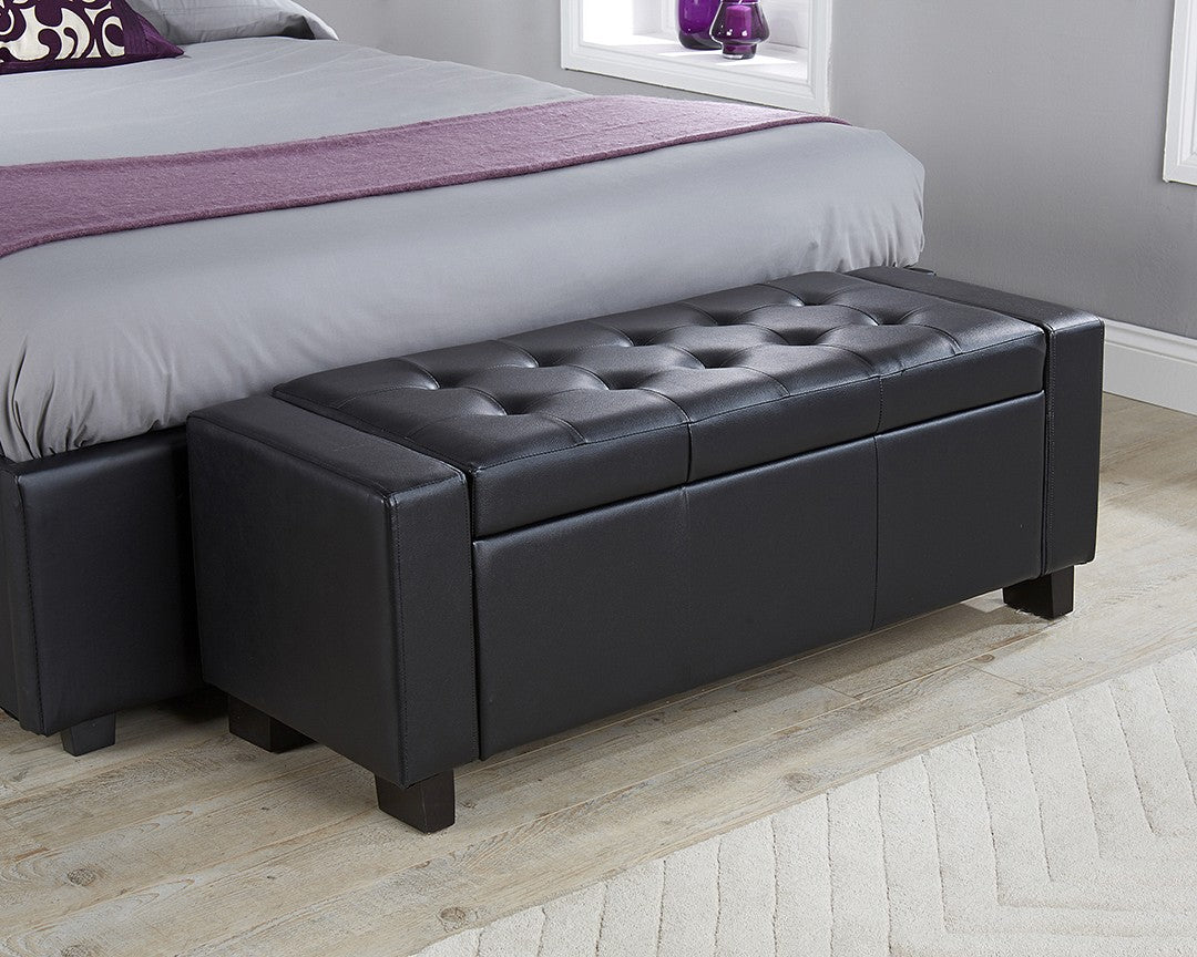 Verona Faux Leather Ottoman Bench