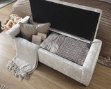 Verona Crushed Velvet Ottoman Bench - GFW