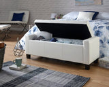 Verona Faux Leather Ottoman Bench - GFW