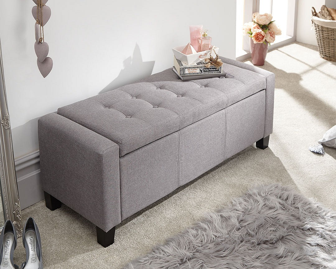 Verona Fabric Ottoman Bench