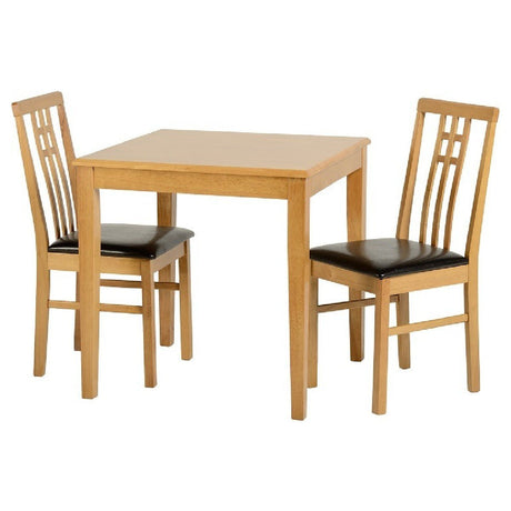 Vienna 2 Seater Dining Table Set with 2 Chairs - Seconique
