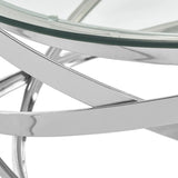 Vienna Round Glass Top Coffee Table - Julian Bowen