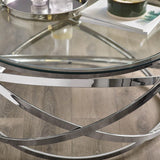 Vienna Round Glass Top Coffee Table - Julian Bowen