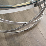 Vienna Round Glass Top Coffee Table - Julian Bowen
