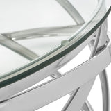 Vienna Round Glass Top Coffee Table - Julian Bowen