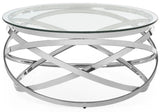Vienna Round Glass Top Coffee Table - Julian Bowen