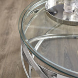 Vienna Round Glass Top Coffee Table - Julian Bowen
