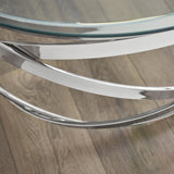 Vienna Round Glass Top Coffee Table - Julian Bowen