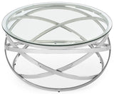 Vienna Round Glass Top Coffee Table - Julian Bowen
