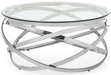 Vienna Round Glass Top Coffee Table - Julian Bowen