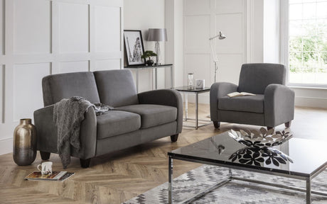 Vivo 3 Seater Chenille Fabric Sofa - Julian Bowen