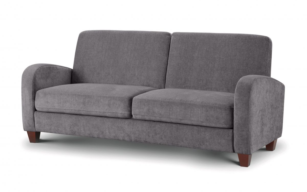 Vivo Dusk Grey 3 Seater Chenille Fabric Sofa